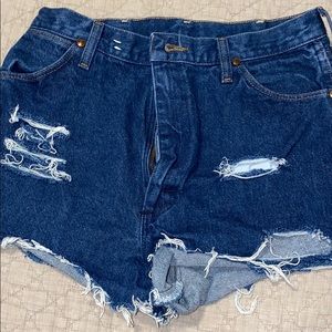 Distressed Wrangler Shorts